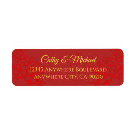 二重の幸福中国のフローラ結婚のアドレス ラベル