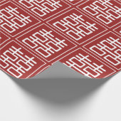 二重の幸福中国の結婚の ラッピングペーパー (角)