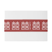 二重の幸福中国の結婚の 招待状ベリーバンド (裏面例)