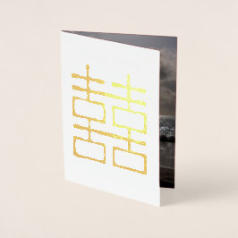 二重の幸福中国の結婚の 箔カード