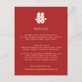 二重の幸福 |の中国のゲ結婚スト詳細 エンクロージャーカード (正面)