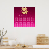 二重の幸福 |の結婚シーティングプラン ポスター (キッチン)