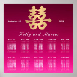 二重の幸福 |の結婚シーティングプラン ポスター