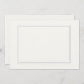 二重の白い影の付いた境界線が紙の白色上に (正面/裏面)