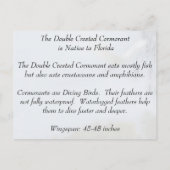 二重の紋付き鵜 – 学の葉書 ポストカード (裏面)