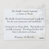 二重の紋付き鵜 – 学の葉書 ポストカード (裏面)