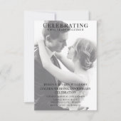 二重の若い/古い写真 50周年 招待状 (正面)