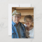 二重の若い/古い写真 50周年 招待状 (裏面)