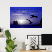 二重の鳥のブルースが主のポスターに叫ぶ ポスター (ホームオフィス)