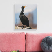 二重ひげ付き鵜のプロファイル キャンバスプリント (インサイチュ (リビング))