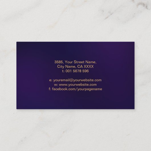 二重らせん状バランス記号 – 色の領域 名刺 (裏面)