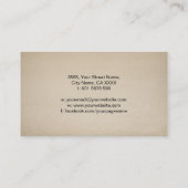 二重らせんnautilusシェル金ゴールド輪郭 名刺 (裏面)