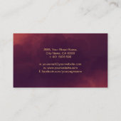 二重らせんnautilusシェル金ゴールド輪郭 名刺 (裏面)