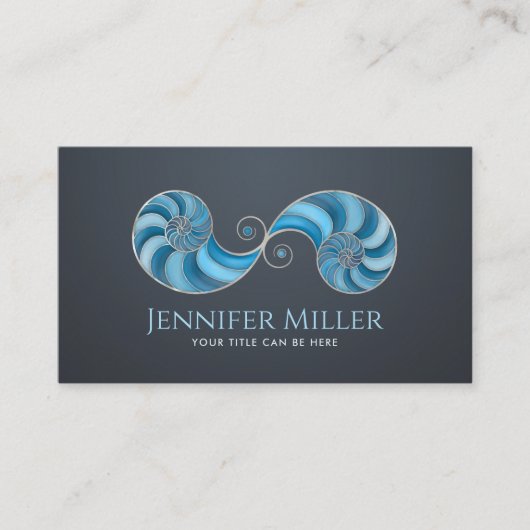 二重らせんnautilusシェル 名刺 (正面)