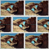 二重アーチの砂漠の景色の写真の生地 ファブリック (タイル)