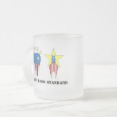 二重エアーバッグの標準によって曇らされるコーヒー・マグ フロストグラスマグカップ (正面左)