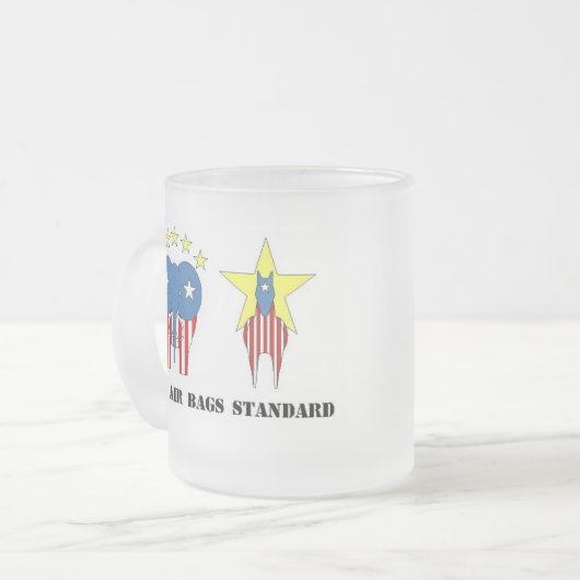 二重エアーバッグの標準によって曇らされるコーヒー・マグ フロストグラスマグカップ (正面左)