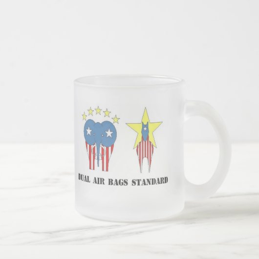 二重エアーバッグの標準によって曇らされるコーヒー・マグ フロストグラスマグカップ (右)