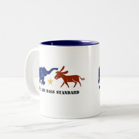 二重エアーバッグの標準的なコーヒー・マグの共和党員 ツートーンマグカップ (正面左)