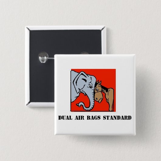 二重エアーバッグ標準的な政治ボタンの共和党員 缶バッジ (正面&裏面)