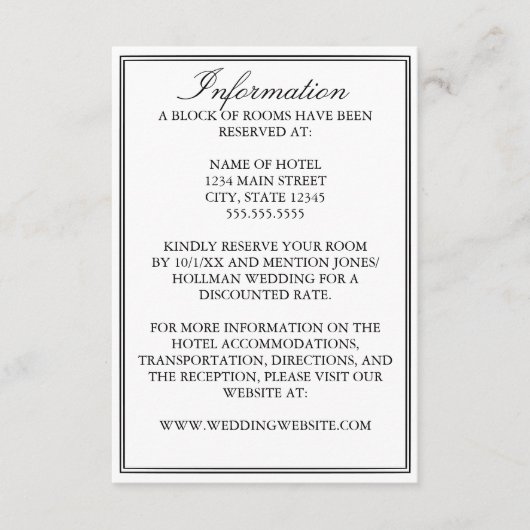 二重エレガントのエンク縁ど結婚ロージャカード エンクロージャーカード (正面)