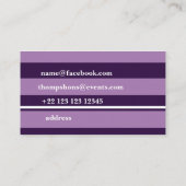 二重エレガントストライプ顔名刺 名刺 (裏面)