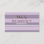 二重エレガントストライプ顔名刺 名刺 (正面)