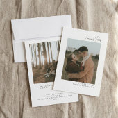 二重エレガント写結婚真 招待状