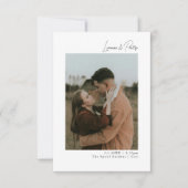 二重エレガント写結婚真 招待状 (正面)