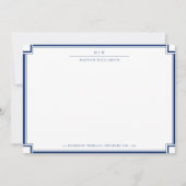 二重エレガント名縁どイニシャル対応 ノートカード (正面)