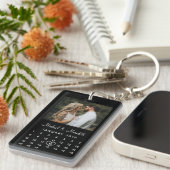 二重エレガント周年記念結婚カレンダー キーホルダー (正面右)