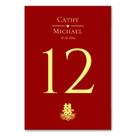 二重エレガント幸福バラ中国の結婚の テーブルナンバー