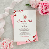 二重エレガント幸福中国の結婚の セーブザデート