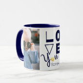 二重カスタマイズ家族写真Love You Mug マグカップ (正面左)