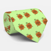 二重カメのタイ(緑) ネクタイ (ロール)