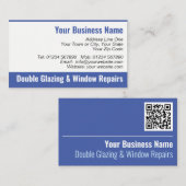 二重ガラスと窓の修復QRコード 名刺 (正面/裏面)