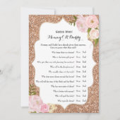 二重サイドのベビーシャワーのゲームの願い|の推測 招待状 (正面)