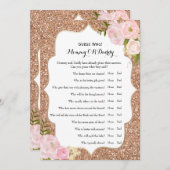 二重サイドのベビーシャワーのゲームの願い|の推測 招待状 (正面/裏面)