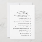 二重サイドのベビーシャワーのゲームの願い|の推測 招待状 (正面)