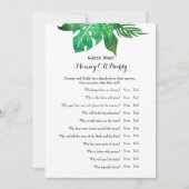 二重サイドのベビーシャワーのゲームの願い|の推測 招待状 (正面)