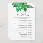 二重サイドのベビーシャワーのゲームの願い|の推測 招待状 (正面/裏面)