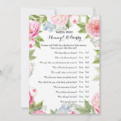 二重サイドのベビーシャワーのゲームの願い|の推測 招待状 (正面)