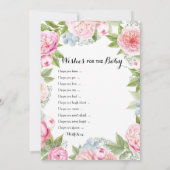 二重サイドのベビーシャワーのゲームの願い|の推測 招待状 (裏面)