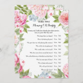 二重サイドのベビーシャワーのゲームの願い|の推測 招待状 (正面/裏面)