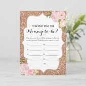 二重サイドの2つのベビーシャワーのゲームいかに古い|のアドバイス 招待状 (スタンド正面)