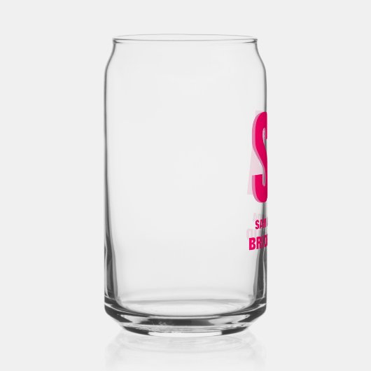 二重シャドパーソナライズされたー・モノグラム花嫁メイド ガラス缶 (右)