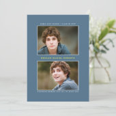 二重ストライプの卒業発表 招待状 (スタンド正面)