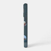 二重スノーグローブのサンタ、クリスマス、作者 Na iPhone 16ケース (左側面)