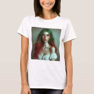 二重トーンのエレガンス Tシャツ