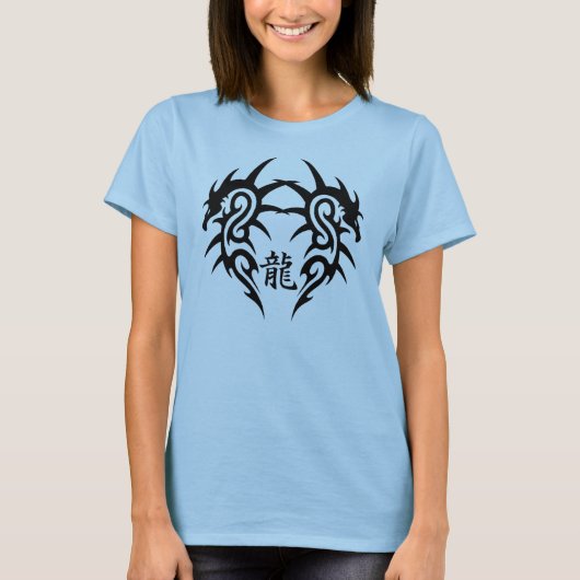 二重ドラゴン(入れ墨)のTシャツ Tシャツ (正面)